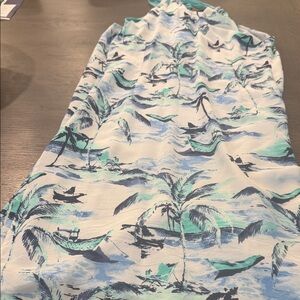 Tommy Bahama Blue and White Midi Dress